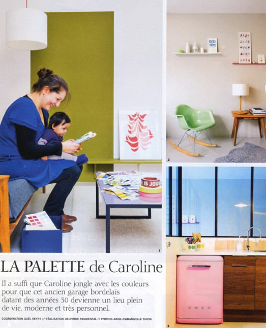 Extrait du reportage sur Caroline Gomez paru dans le Marie-Claire-Maison