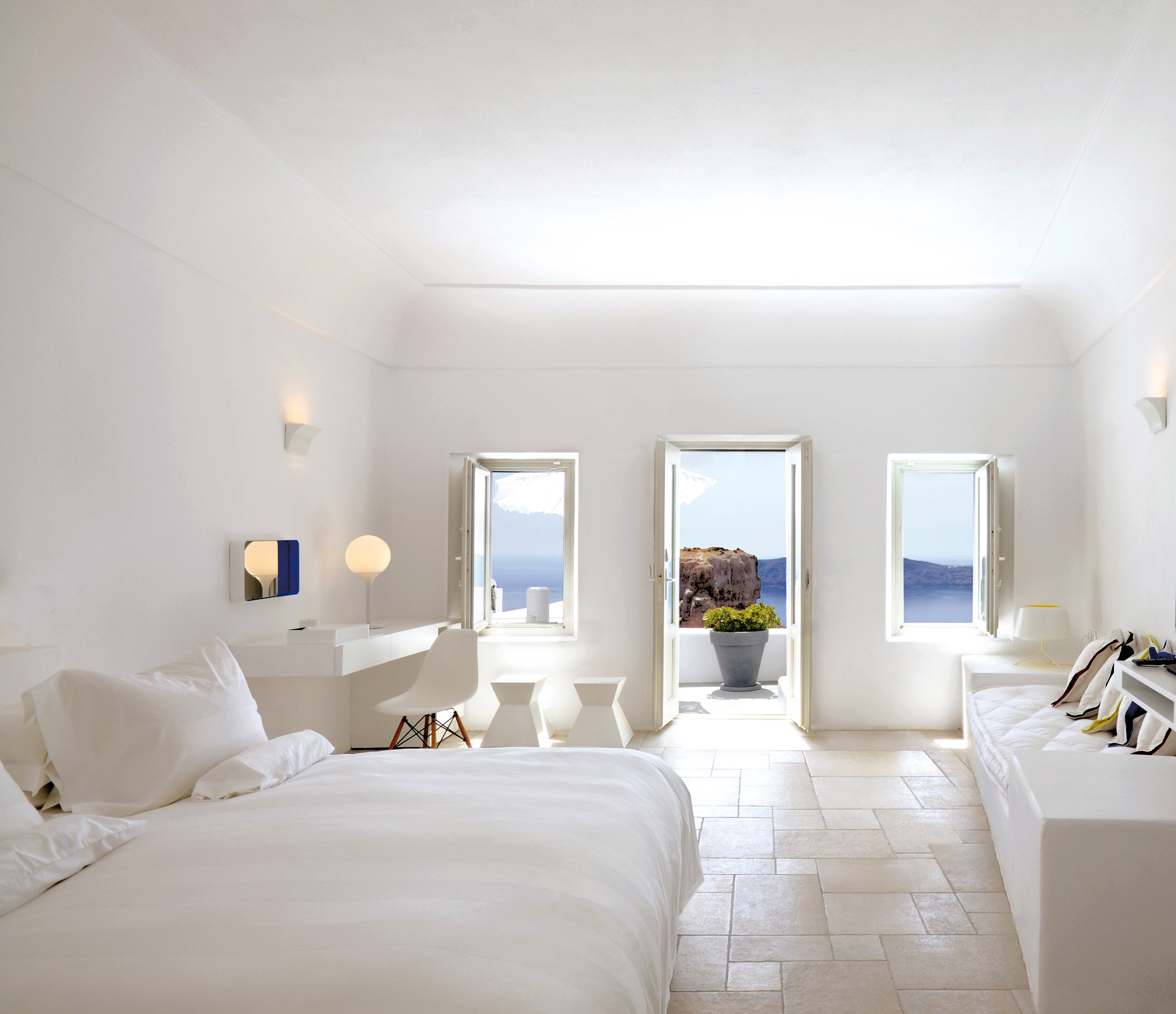 Décor des îles grecques : Hôtel San Giorgio à Mykonos