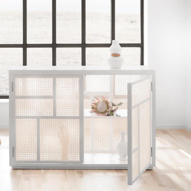 Buffet en cannage, Air, designer : Mathieu Gustafsson - Design House Stockholm