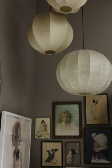 Collection de suspensions vintage en tissu