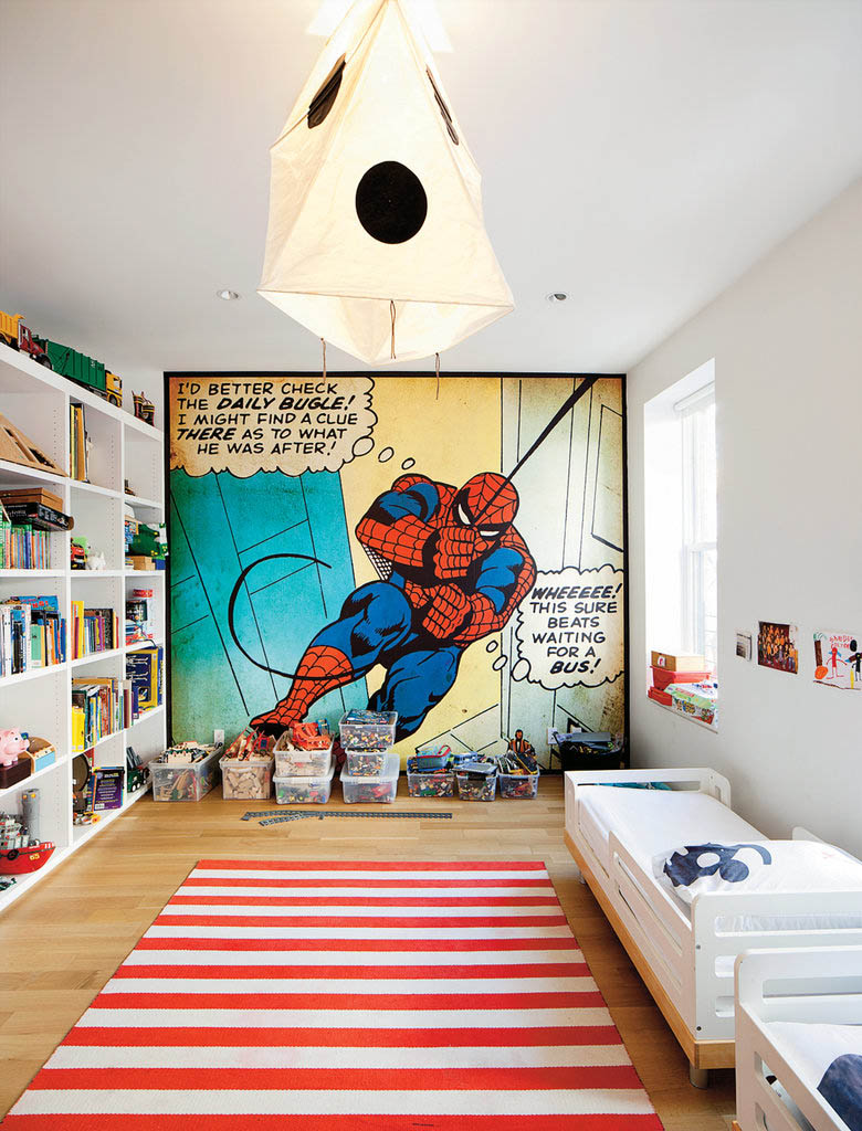 Papier-peint panoramique : Spider man pour chambre de garçon