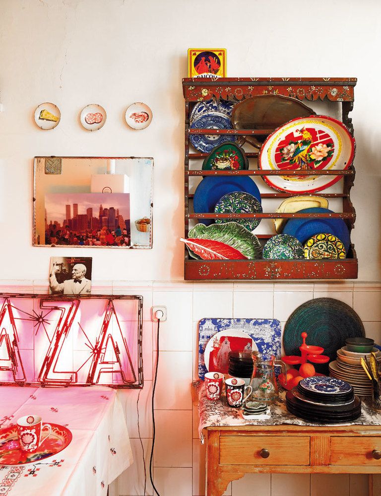 L'appartement bohème chic de Fatima de Burnay // Une cuisine au style bazar chic