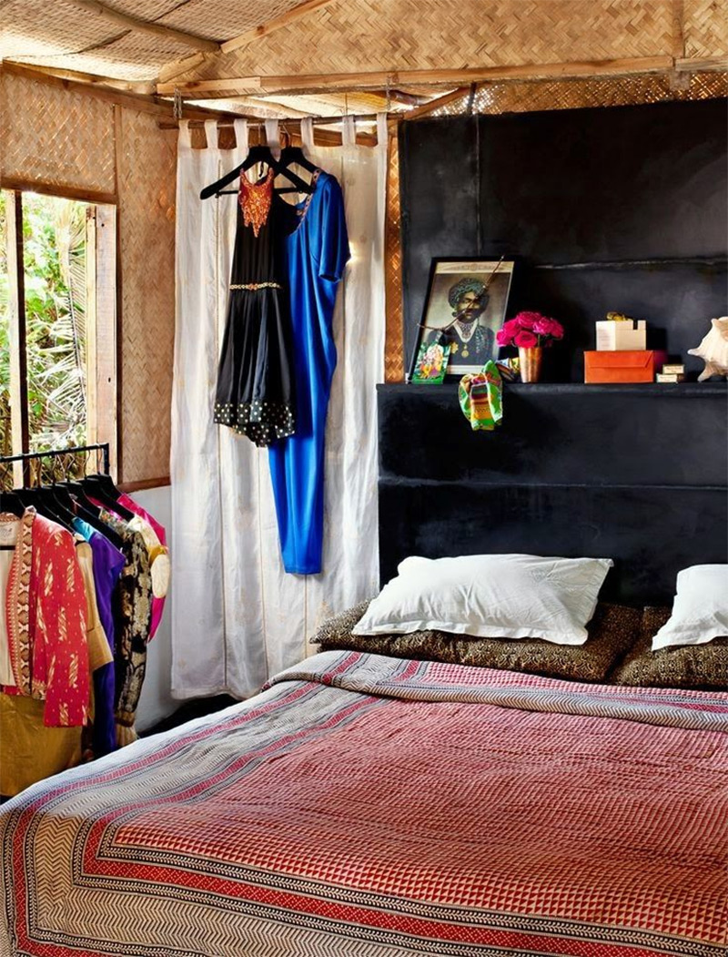 La maison de Jade Jagger à Goa // Chambre en mode bazar chic