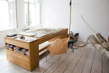 Un bureau lit imaginé par la designer Mira Schroeder à Berlin