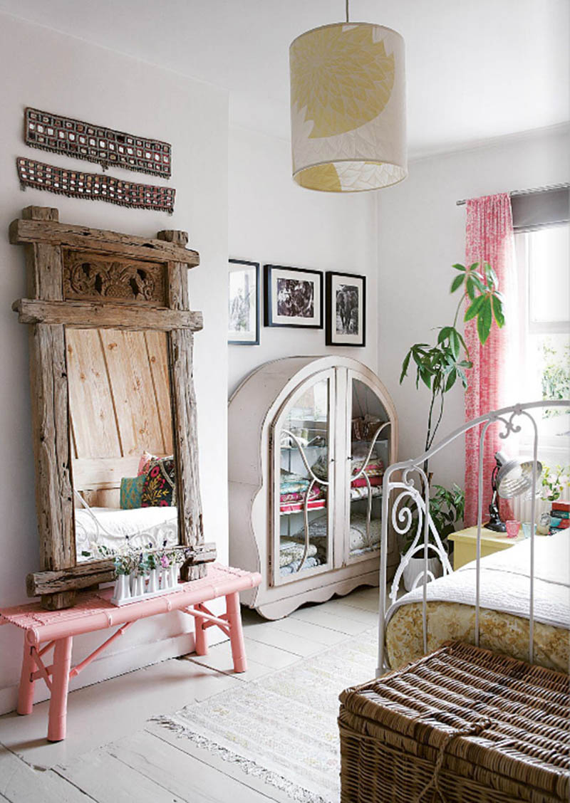 Une chambre aux accents ethniques, bazar chic