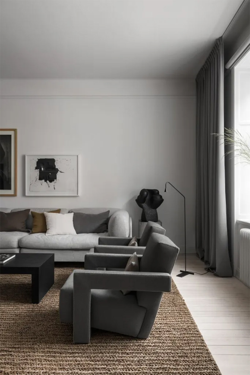 L'appartement de la designer Therese Sennerholt passe au gris