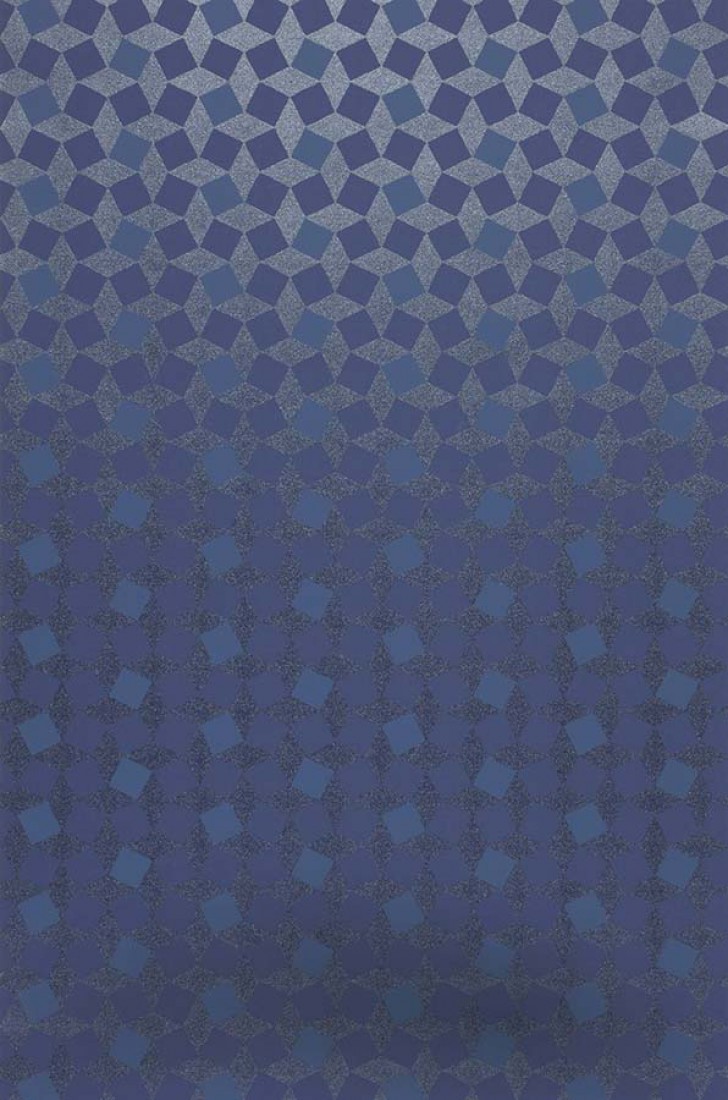 Papier-peint géométrique bleu