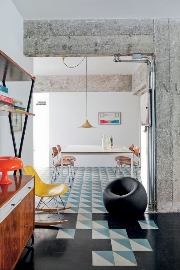 Booster sa déco avec des carreaux de ciment || Felipe Hess architecte - Appartement à São Paulo