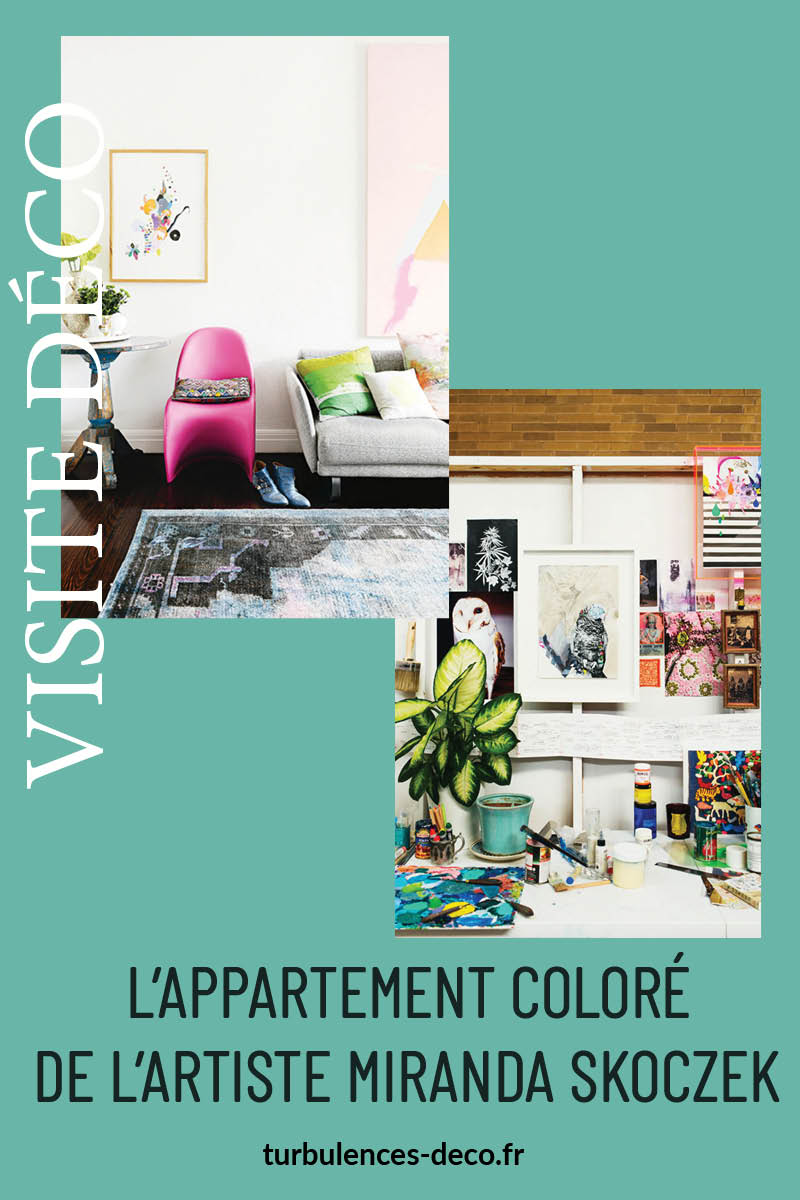 L'appartement coloré de l'artiste Miranda Skoczek à retrouver sur Turbulences Déco
