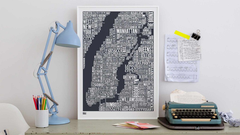 New York map by Boble and Noble