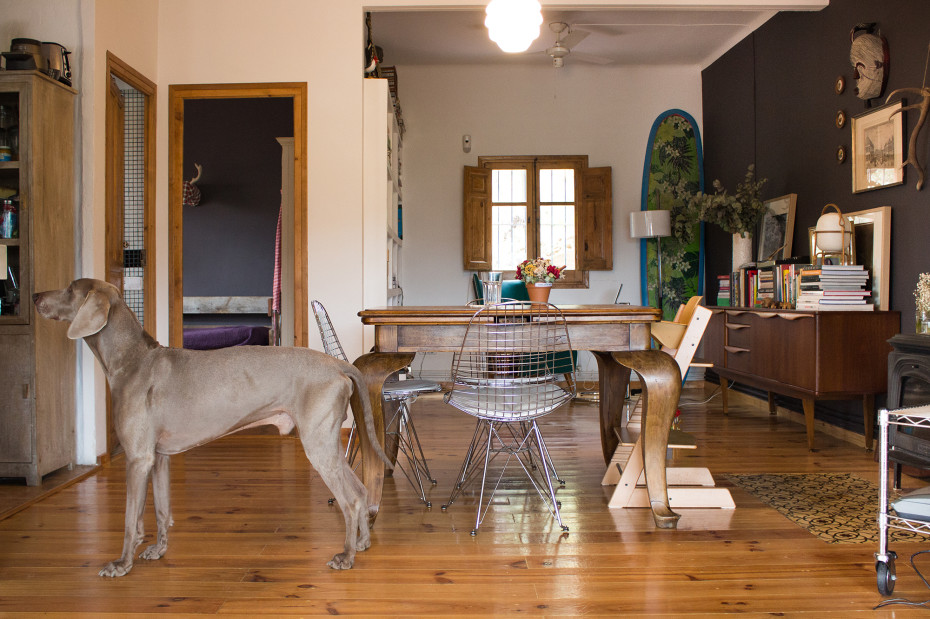 L'intérieur de la maison de Manuela Sola près de Barcelone