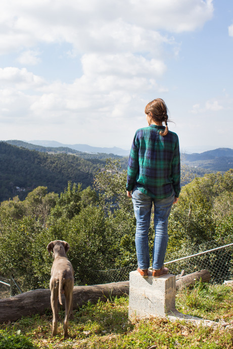 La vue de la maison de Manuela Sola près de Barcelone