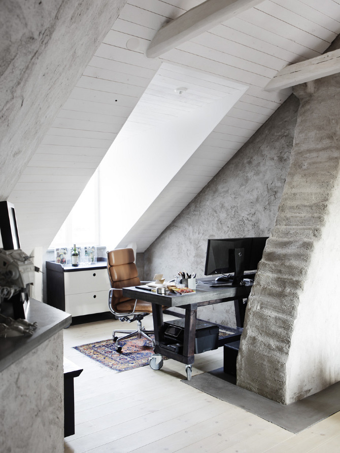 Palette de matière : Aspect ciment et béton brut | L'intérieur de Johan Israelson à Stockholm