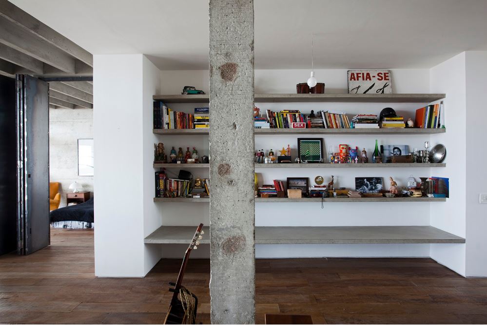 Palette de matière : Aspect ciment et béton brut | Copan apartment São Paulo, Brazil - Felipe Hess & Renata Pedrosa