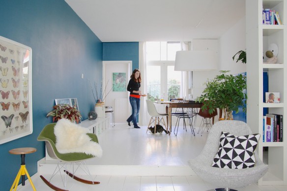 Le choix du bleu La maison d'Aafke Kauffman à La Haye