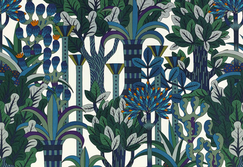Tissu d'ameublement Jardin d’Osier, Hermès (2014) - Design Pierre Marie