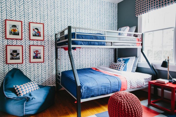Une chambre double de garçons // Design interior Jenna Buck Gross - Projet Shared Boys Room