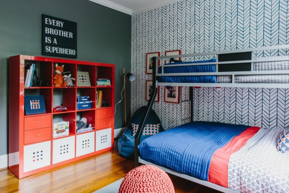 Une chambre double de garçons // Design interior Jenna Buck Gross - Projet Shared Boys Room