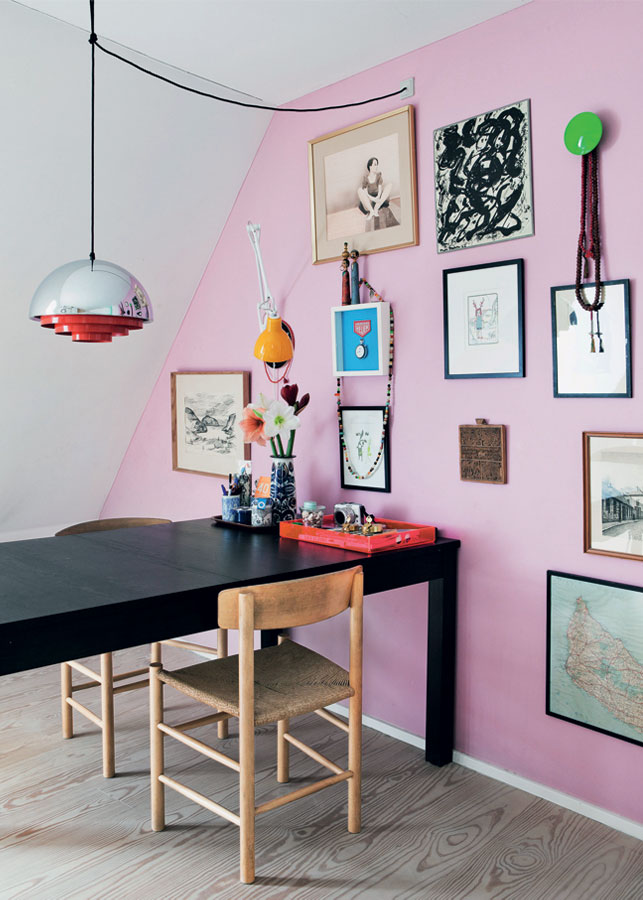 L'appartement coloré de la graphiste Sabine Brandt à Copenhague