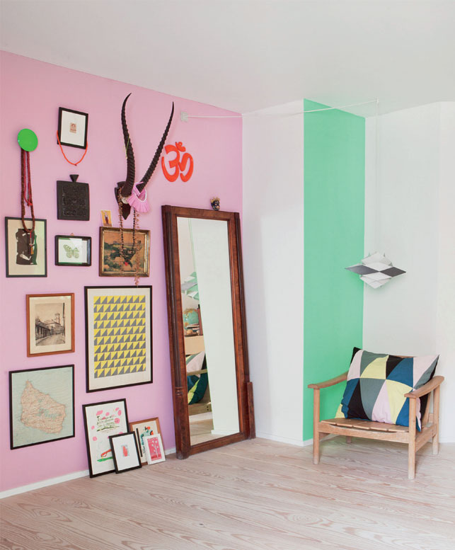 L'appartement coloré de la graphiste Sabine Brandt à Copenhague