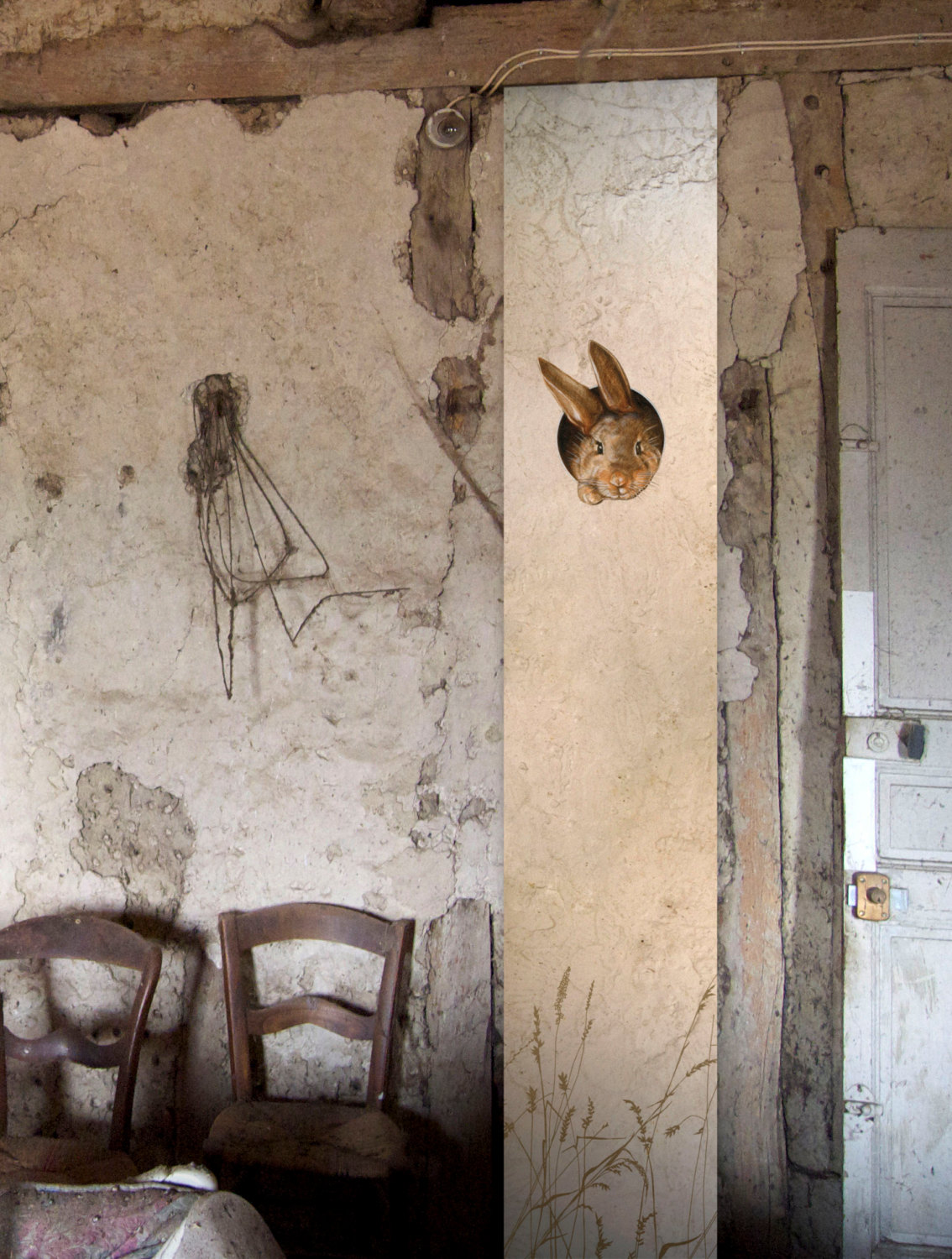 Sélection de papiers-peints en trompe-l’œil || Papier-peint d'Elysabeth Leroy - Panoramic wallpaper "Wall Arno"