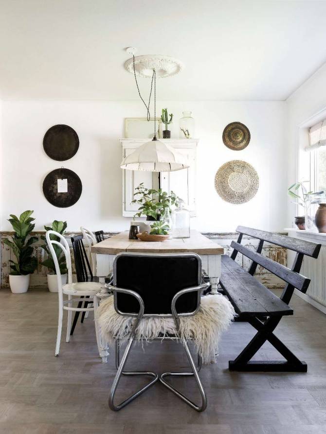 Une maison en Suede mélangeant style rustique et objets industriels