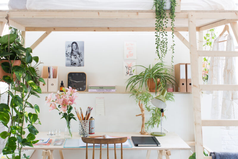 Floor blog || Lit en mezzanine et plantes