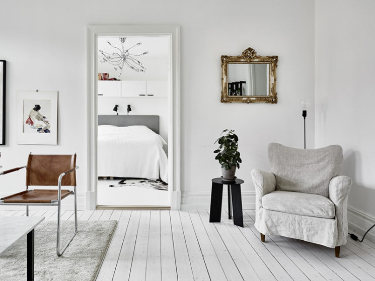 Un parquet blanchi vieilli pour un style scandinave Un parquet blanchi vieilli pour un style scandinave