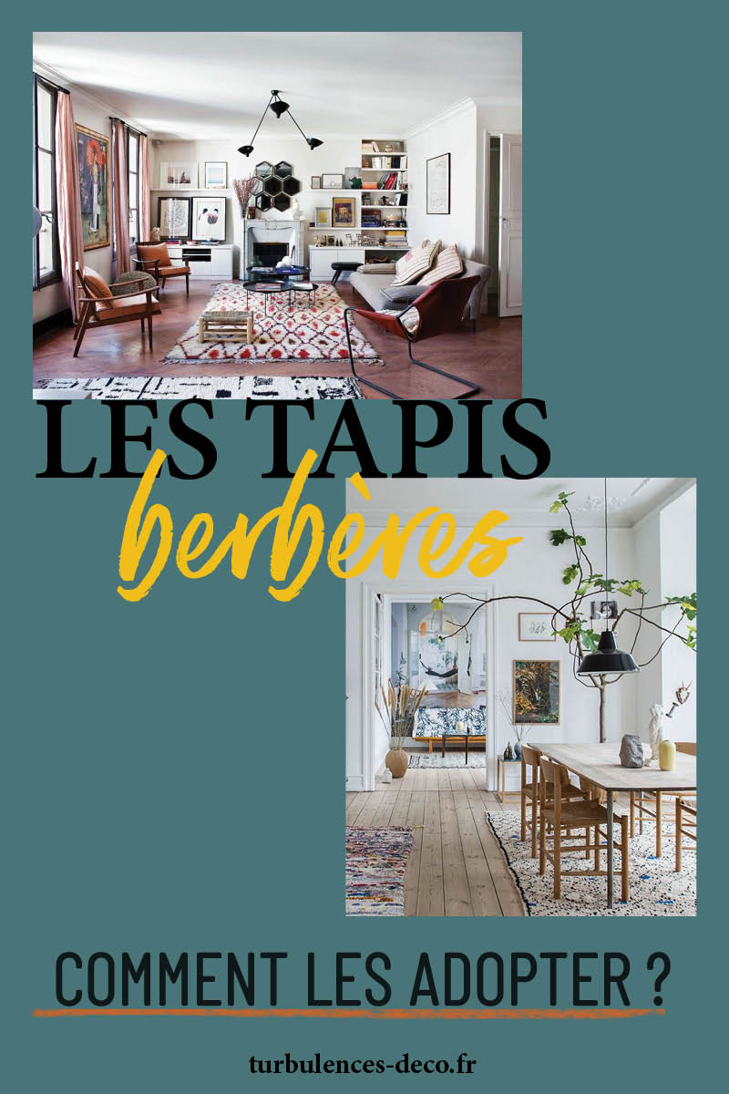 Les tapis berbères en déco, comment les adopter ? Je vous propose un tour de la question sur Turbulences Déco