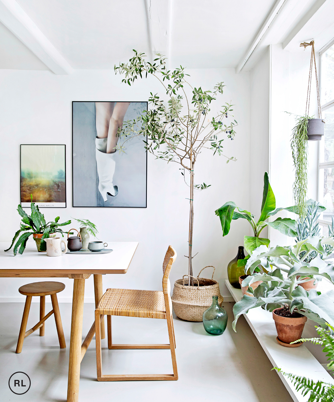Christina Kayser Onsgaard portfolio Des plantes, du blanc et des meubles en bois doré