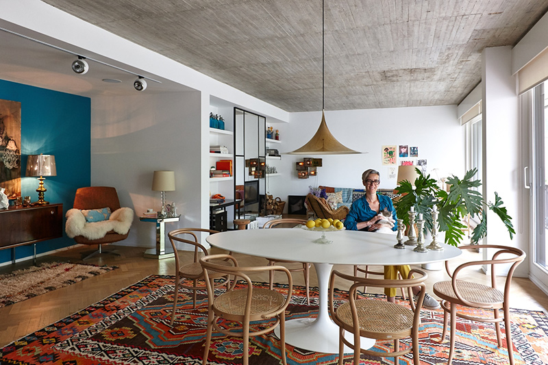 Un appartement des années 70, à Bruxelles, rénovée et décorée par Kim Verbist