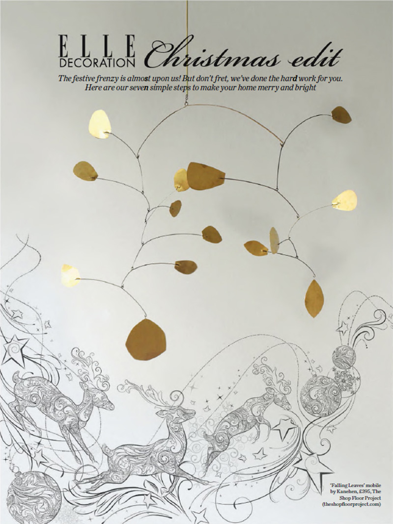 Elle Decoration uk - dec. 2015 - Kanehen mobiles Kanehen mobiles dans le ELLE décoration uk Elle Decoration uk - dec. 2015 - Kanehen mobiles Kanehen mobiles dans le ELLE décoration uk