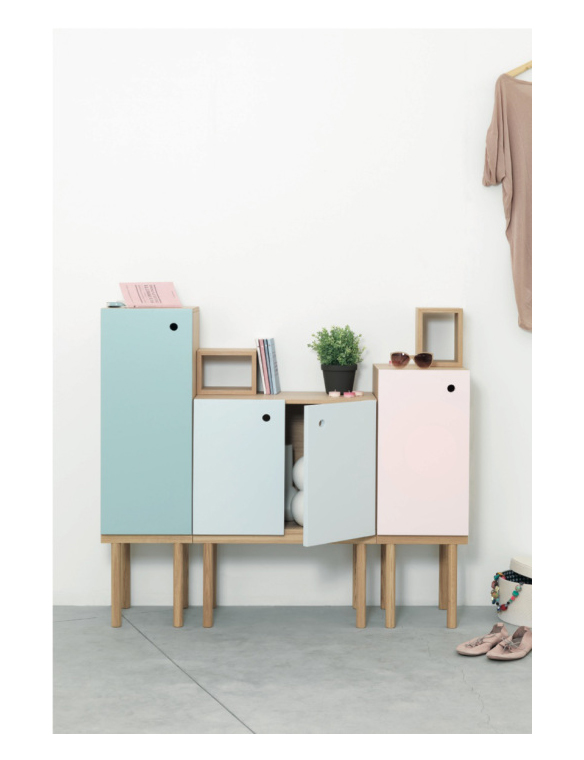 Pantone 2016 Rose Quartz et Bleu Sérénité || Collage cabinet - Design Ex.t