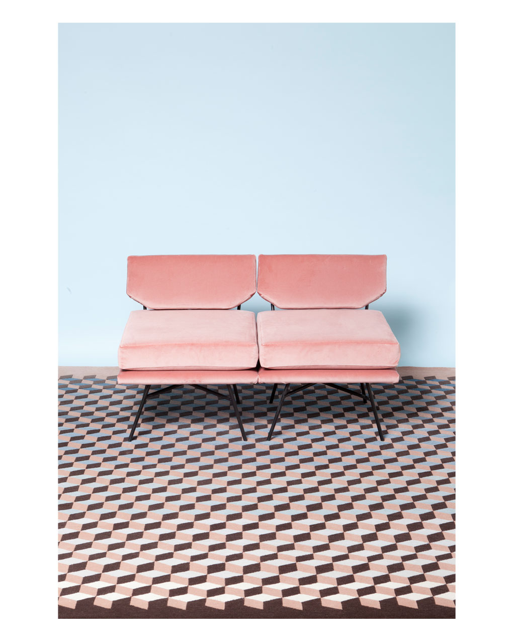 Pantone 2016 Rose Quartz et Bleu Sérénité || Tapis design Artnau