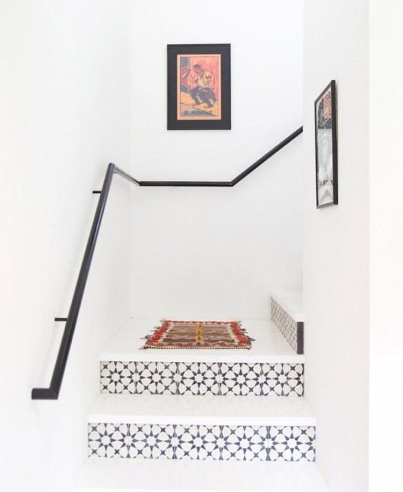 escalier avc carreaux de ciment-maison-Austin