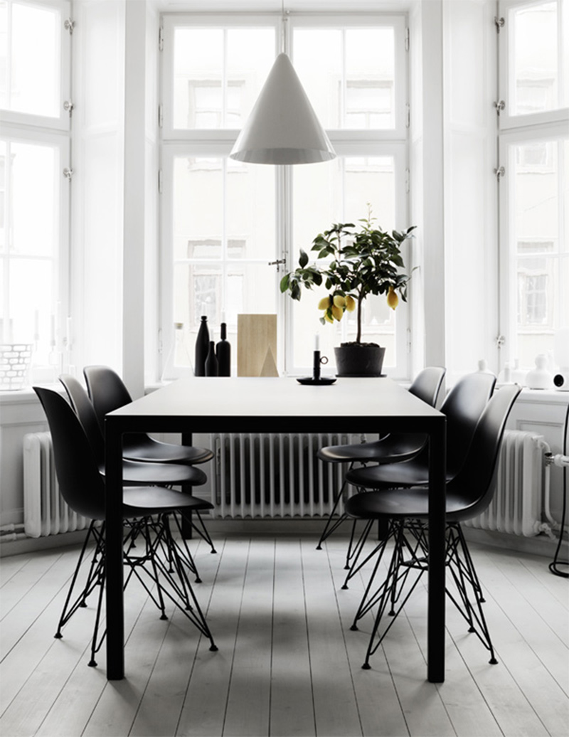 L'appartement de style scandinave en noir et blanc de Therese Sennerholt, à Stokholm, Suède