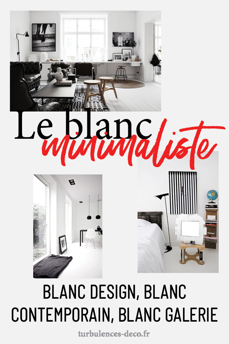 Blanc design, blanc contemporain, blanc galerie, un moodboard déco à découvrir sur Turbulences Déco