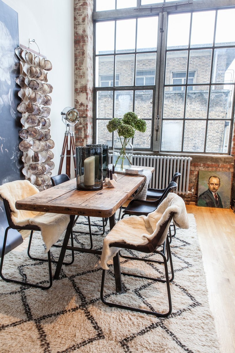 Tendance tapis Beni Ouarain - Le loft de Heather Kane à Londres Tendance tapis Beni Ouarain - Le loft de Heather Kane à Londres