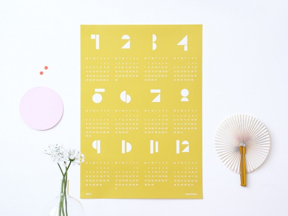 Sélection de calendriers 2016 design et graphiques - Snug-studio