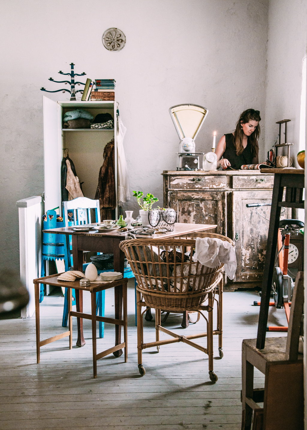 Esprit brocante en décoration d'intérieur - Ancienne laiterie en Suède