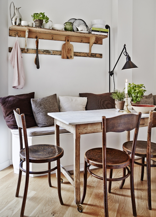 Un appartement de style scandinave réveillé par le style brocante