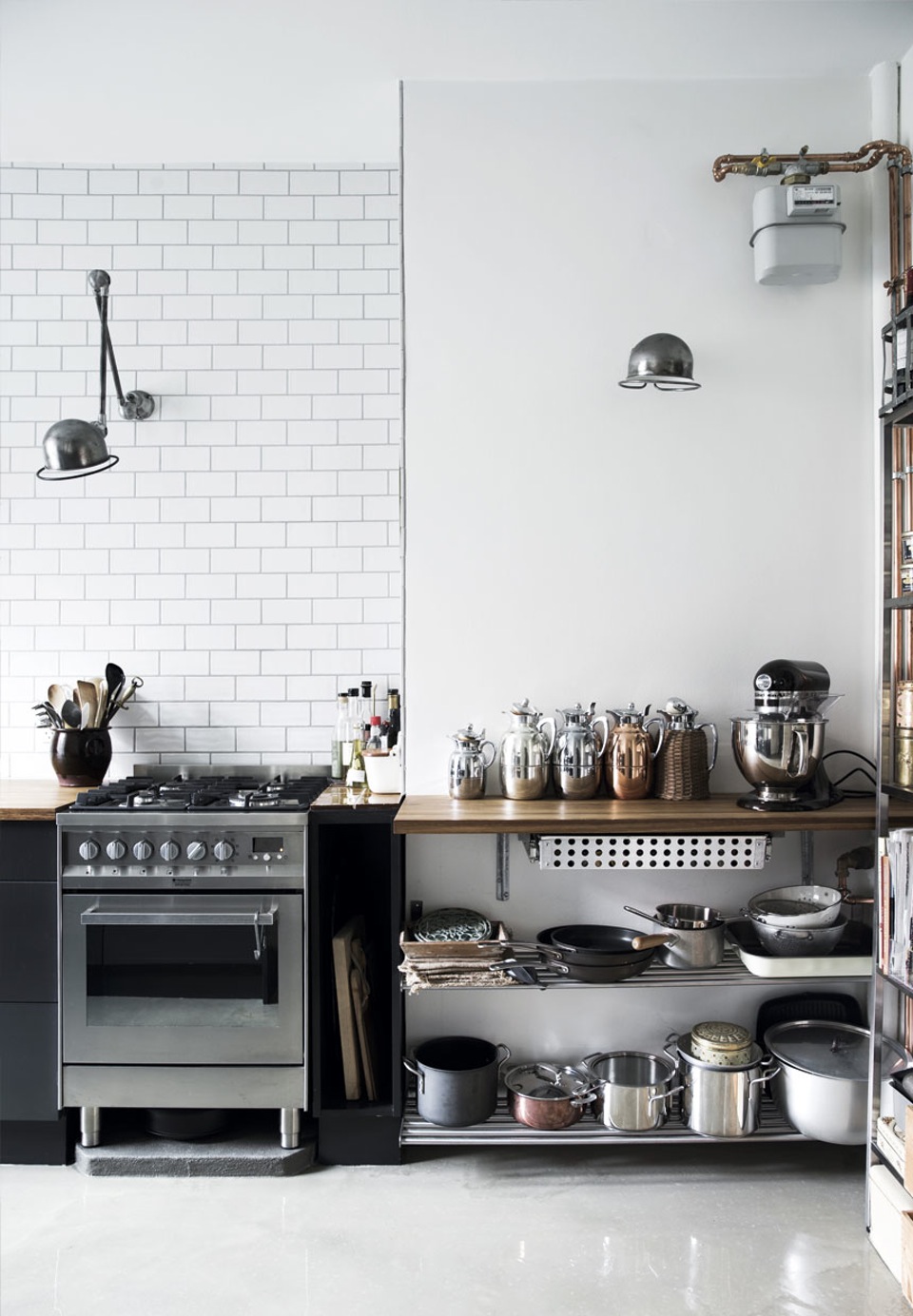 Une cuisine de style scandinave industriel