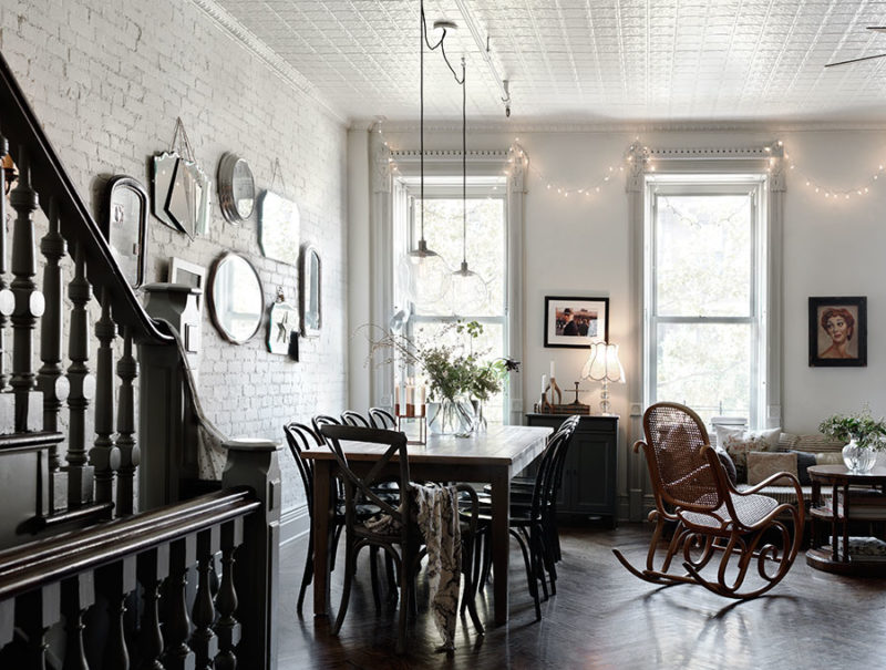 Une brownstone entre style scandinave et esprit indus