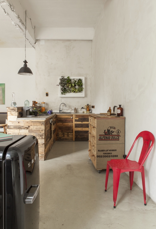 Style brocante : Un loft à Berlin récup' et mobilier industriel