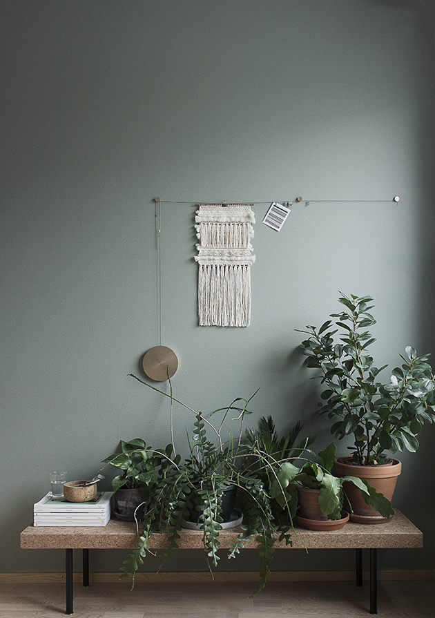 Un tissage mural dans ma déco || Plants + menu via mundadaa