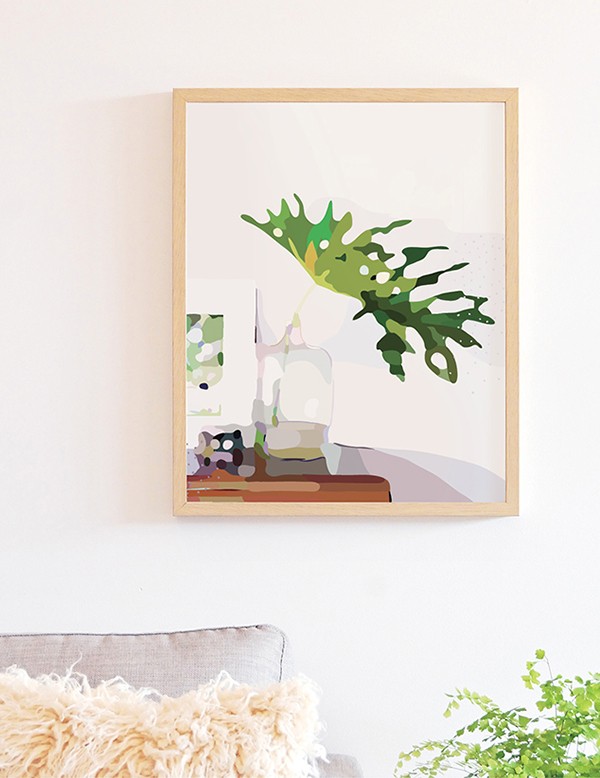 Déco blanche et plantes vertes - L'intérieur de l'artiste Kimmy Hogan
