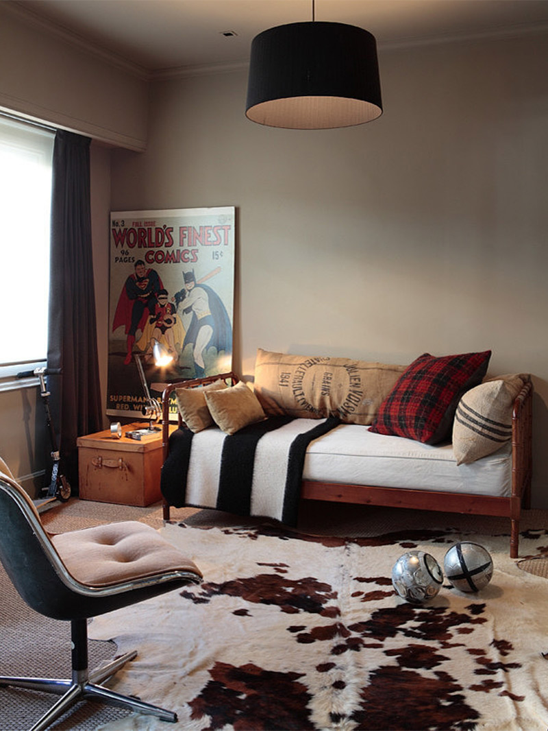 Une chambre adolescent éclectique qui jour des textures Une chambre adolescent éclectique qui jour des textures