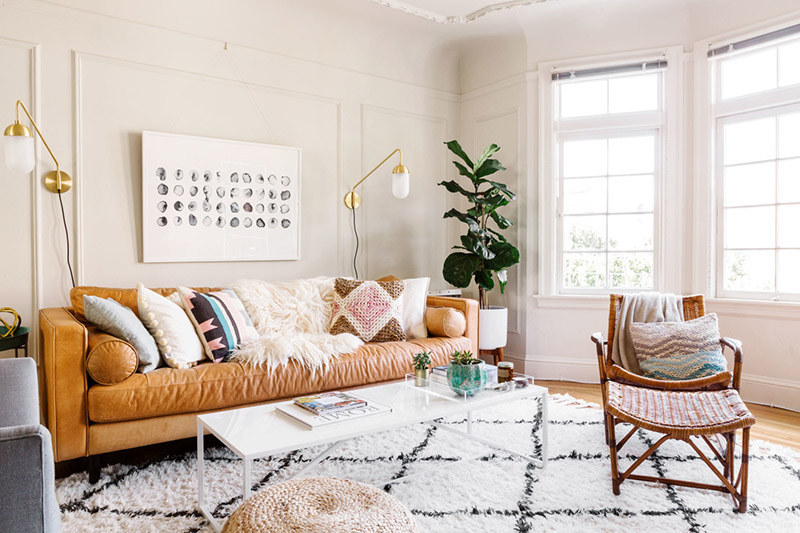 Tendance tapis Beni Ouarain - L'appartement de Nicole Newkirk à San Francisco