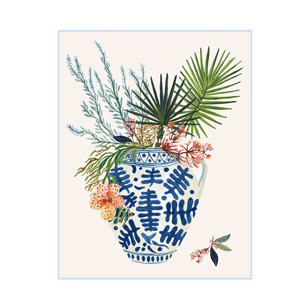 Illustration botanique, Vase Tropical - Art and People sur Etsy