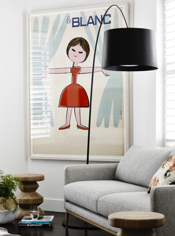 In situ le lampadaire Twiggy de Marc Sadler édité par Foscarini